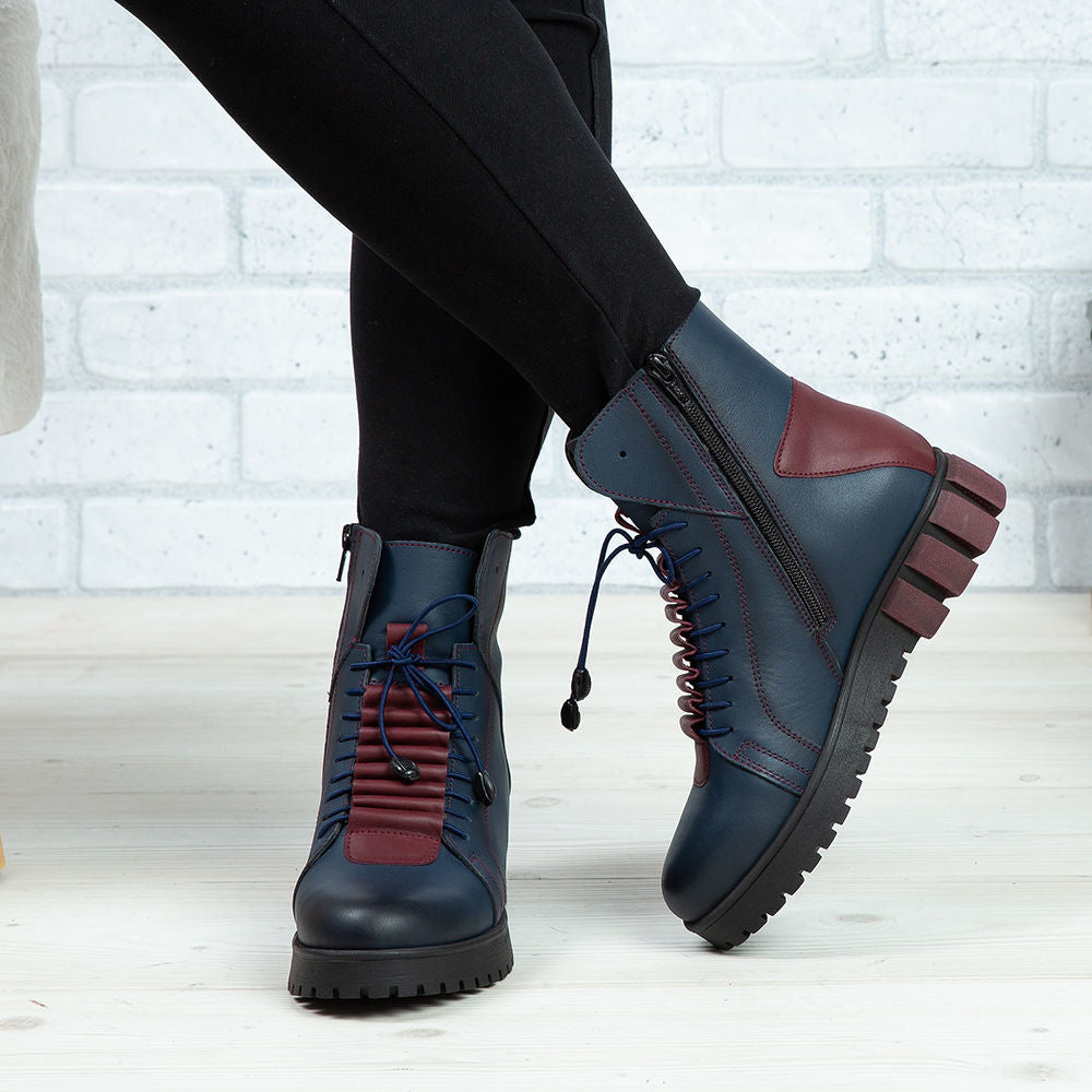 Ghete Dama Piele Naturala 707 Blue