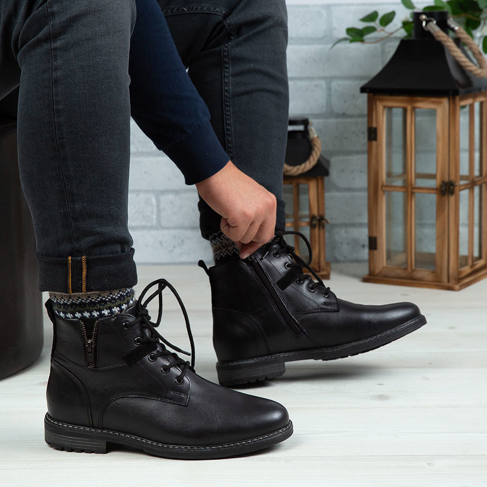 Ghete Barbati Piele Naturala 850 Negru