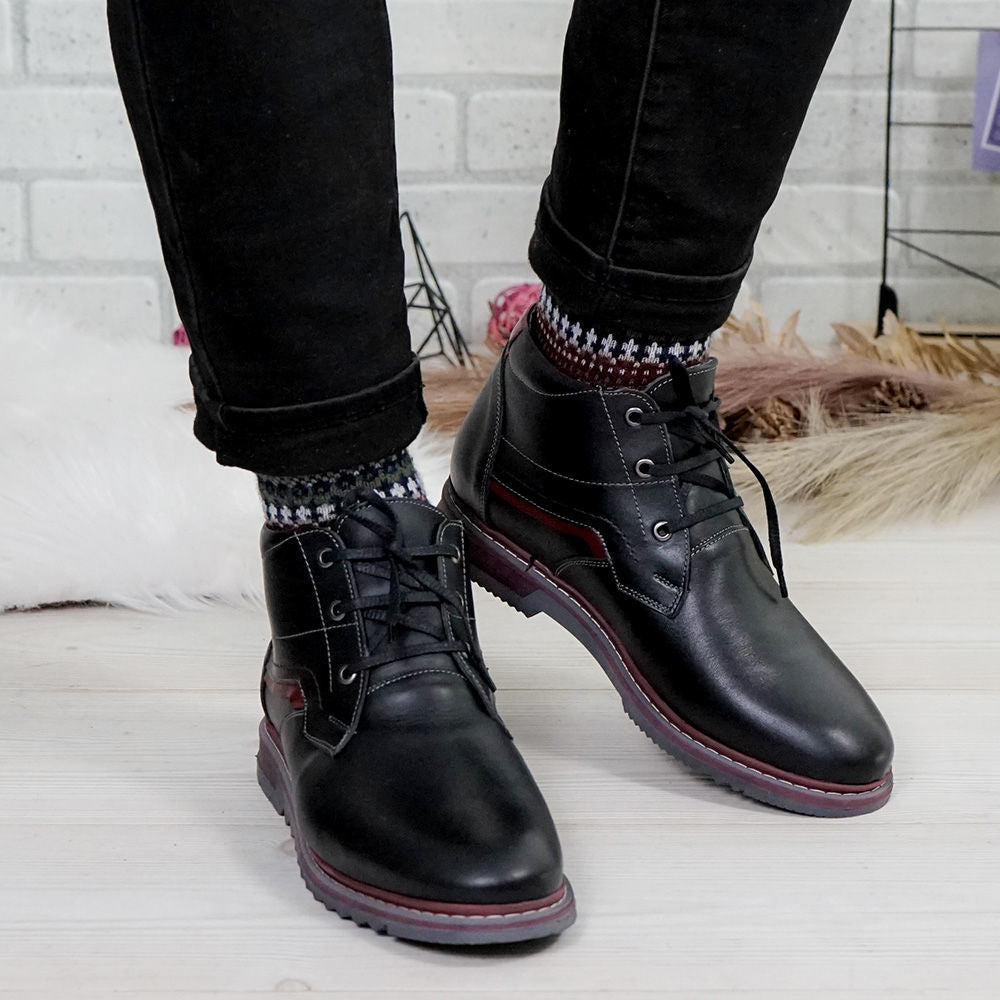 Ghete Barbati Piele Naturala 833 Negru