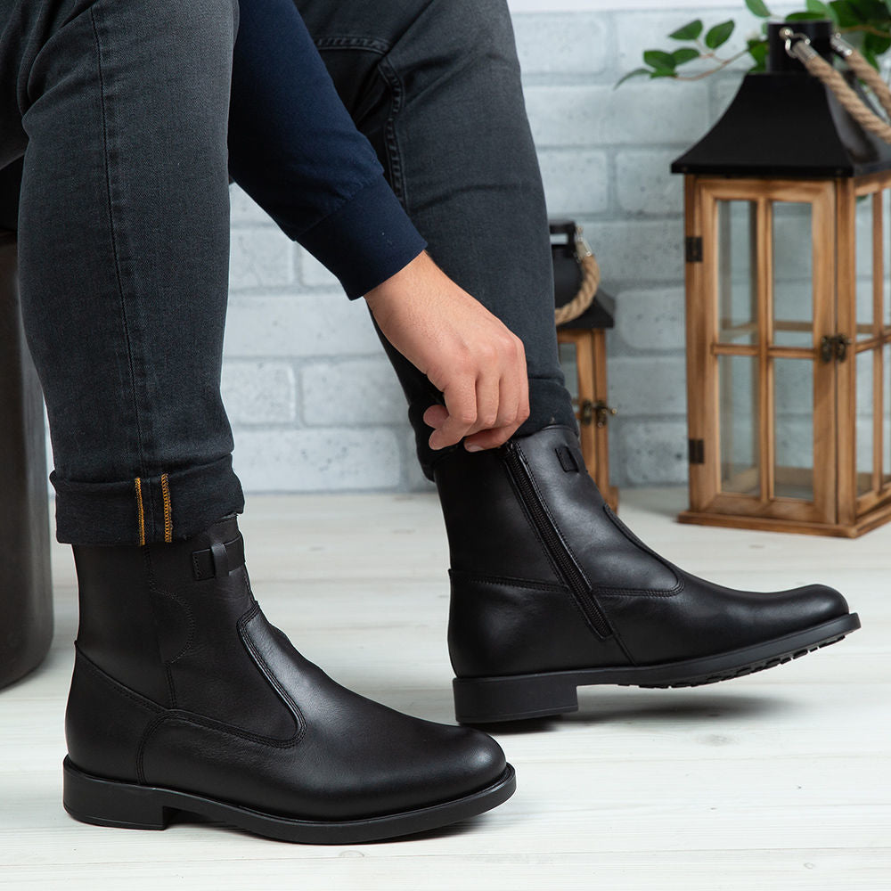 Ghete Barbati Piele Naturala 880 Negru