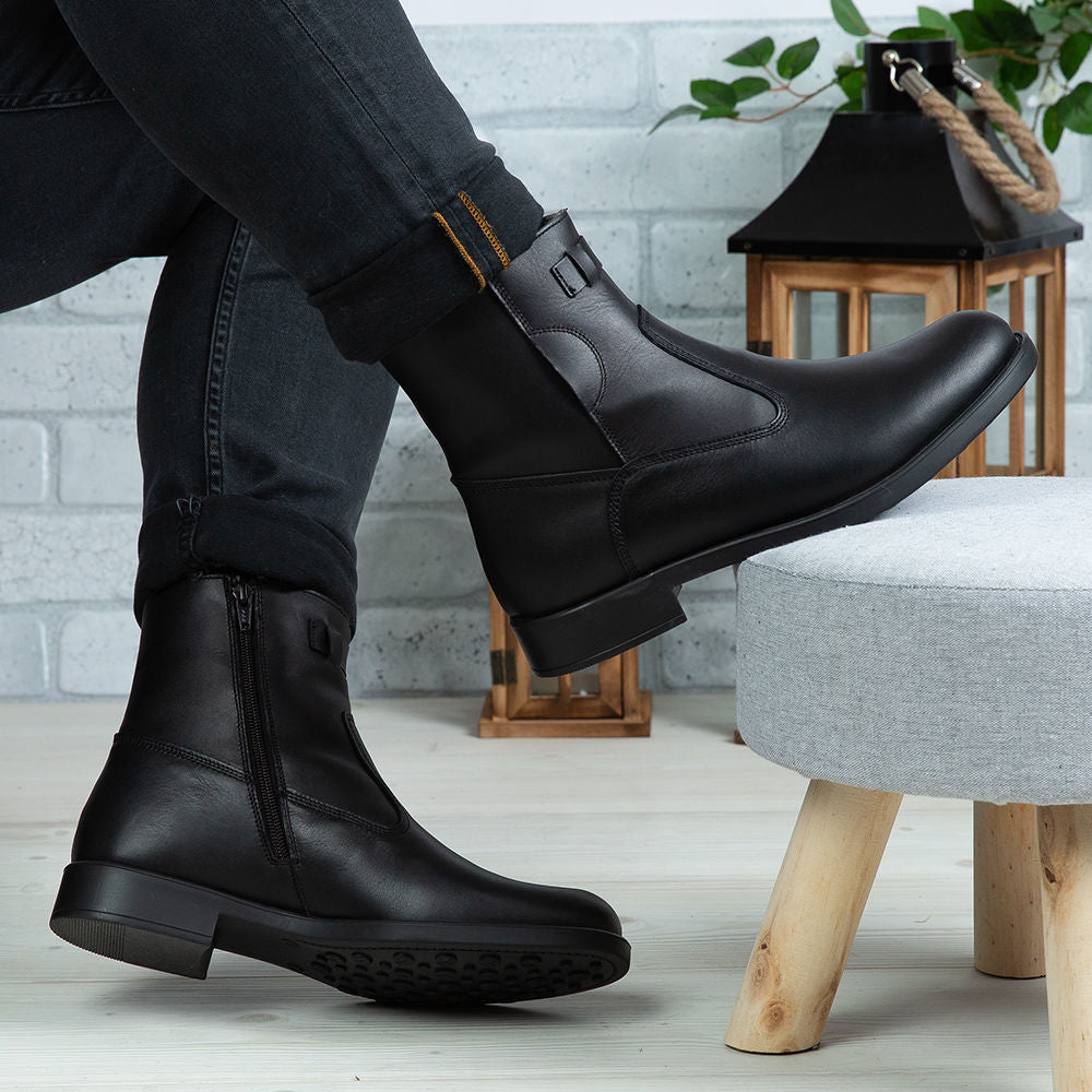 Ghete Barbati Piele Naturala 880 Negru