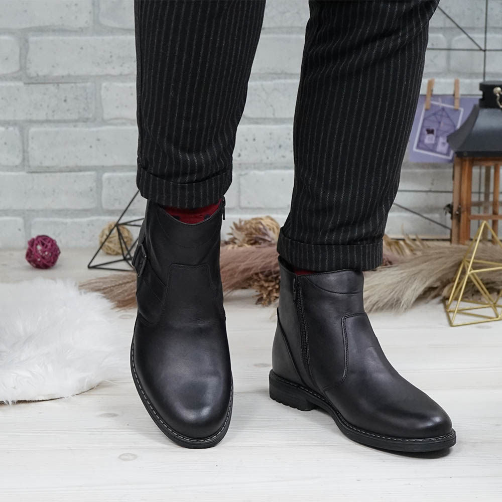 Ghete Barbati Piele Naturala 884 Negru