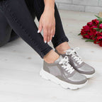Pantofi Dama Piele Naturala 122 Gri