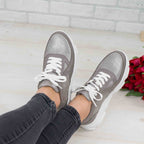 Pantofi Dama Piele Naturala 122 Gri
