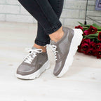 Pantofi Dama Piele Naturala 122 Gri