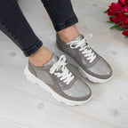 Pantofi Dama Piele Naturala 122 Gri