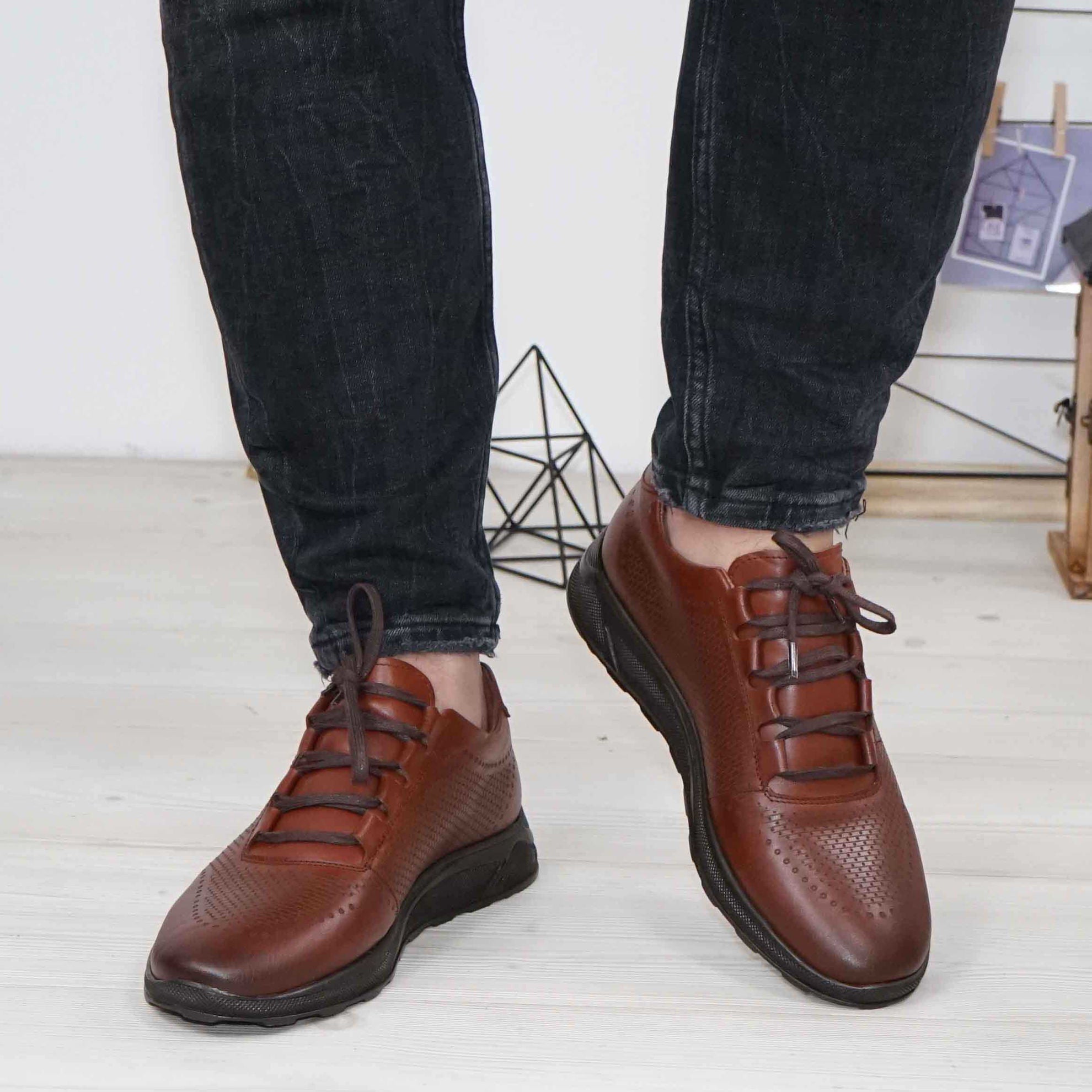 Pantofi Sport Barbati Piele Naturala 447 Maro