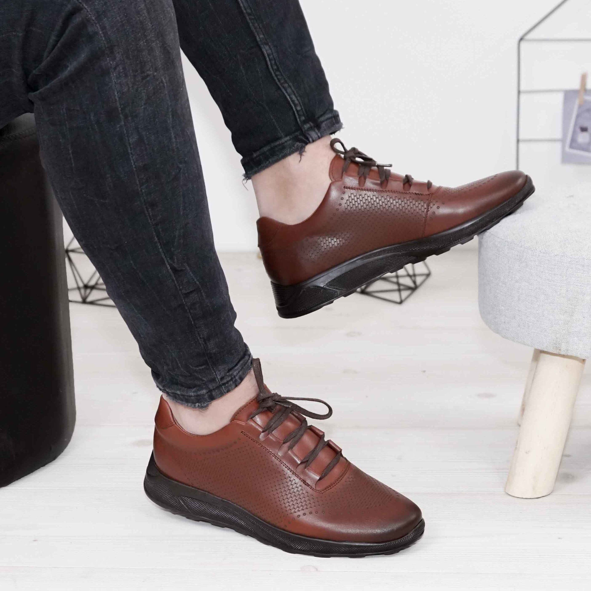 Pantofi Sport Barbati Piele Naturala 447 Maro