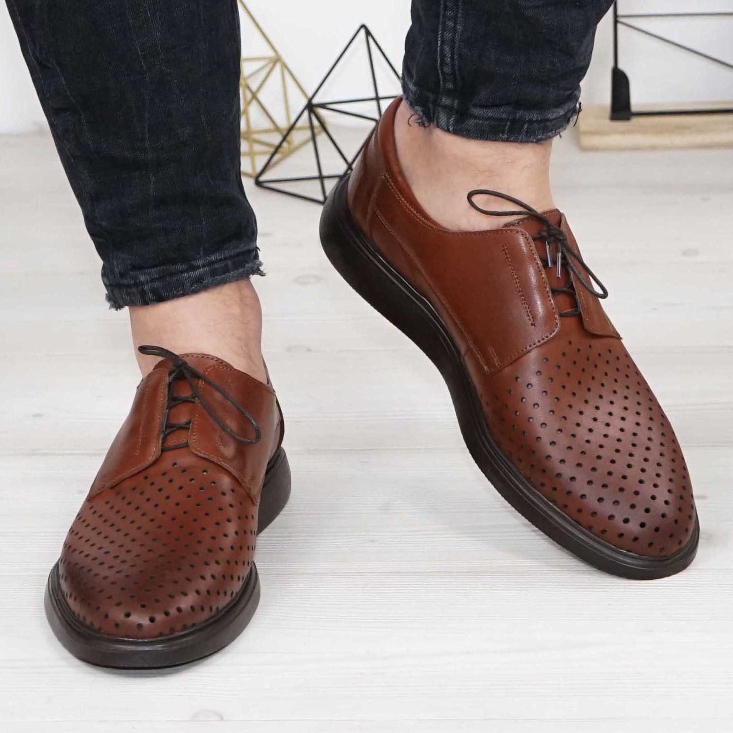 Pantofi Casual Barbati Piele Naturala 558 G Maro