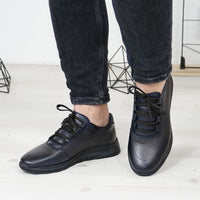 Pantofi Sport Barbati Piele Naturala 447 Blue Box