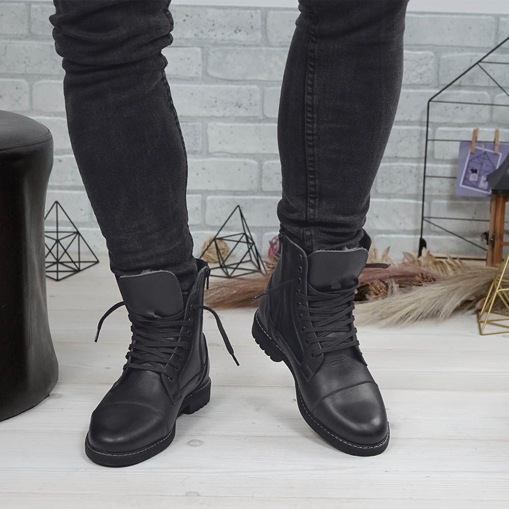 Ghete Barbati Piele Naturala 900 Negru