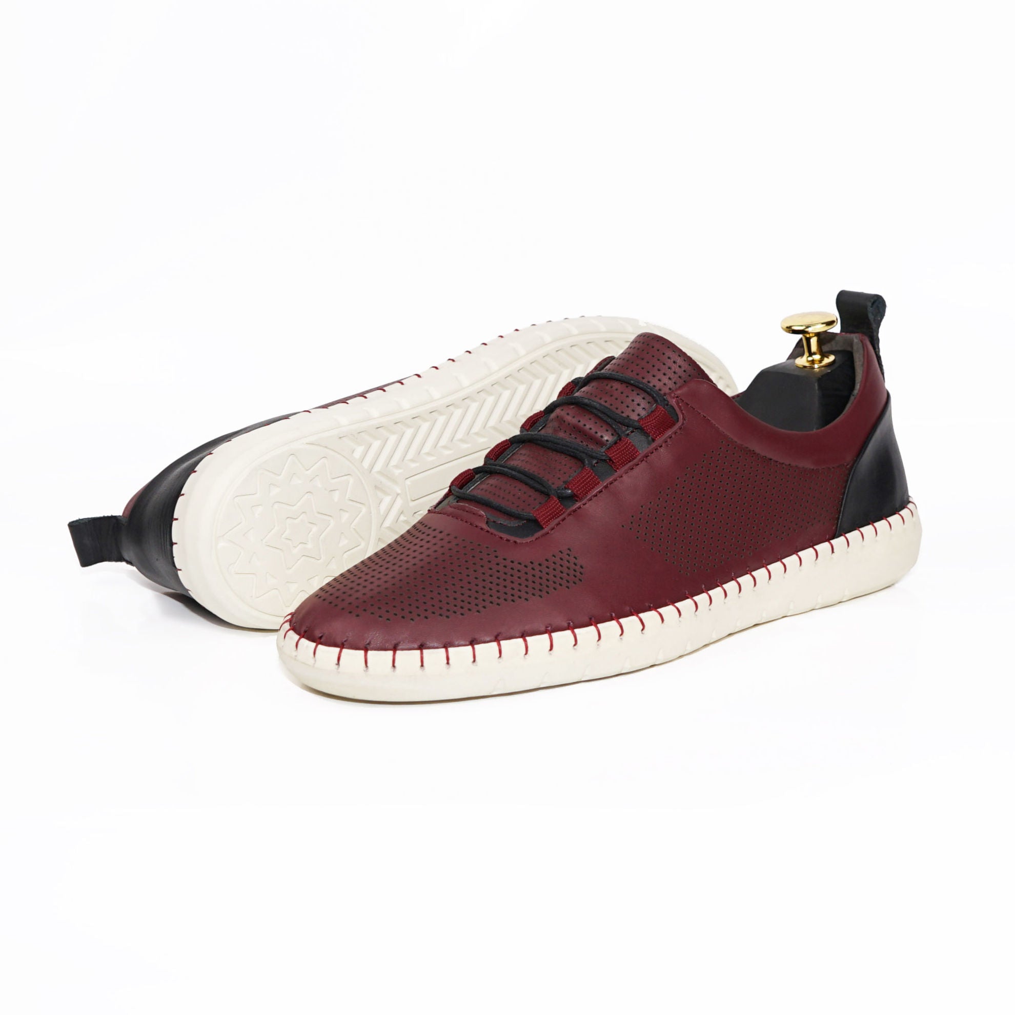 Pantofi Casual Barbati Piele Naturala 691 Visiniu