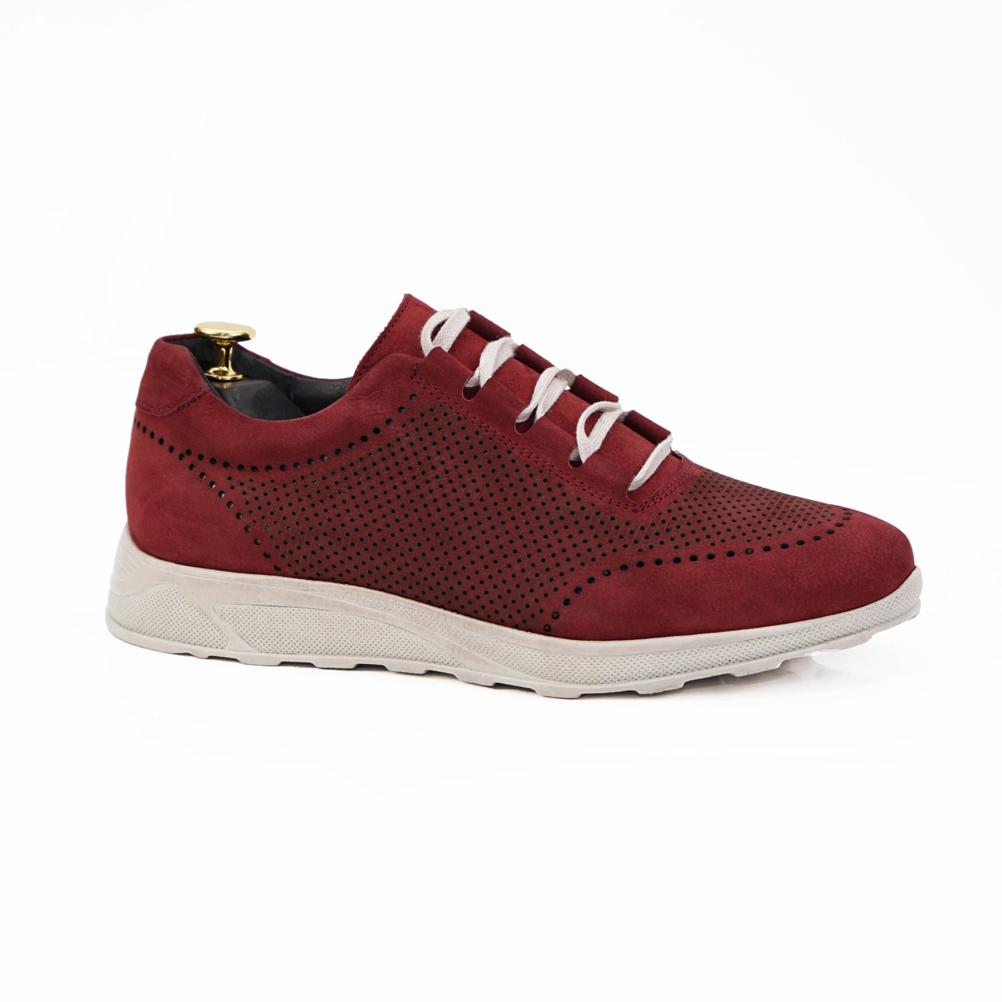 Pantofi Sport Barbati Piele Naturala 447 Visiniu Buf