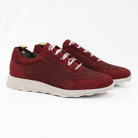 Pantofi Sport Barbati Piele Naturala 447 Visiniu Buf