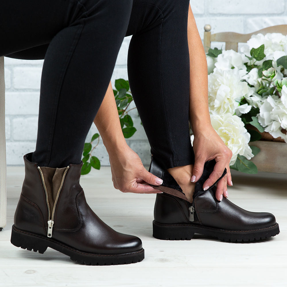 Ghete Dama Piele Naturala N200 Maro
