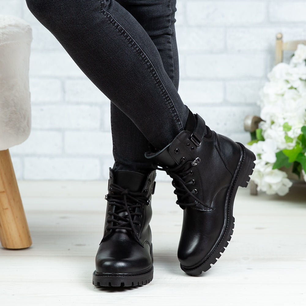 Ghete Dama Piele Naturala 321 Negru