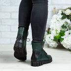 Ghete De Dama Din Piele Naturala 707 Culoare Verde