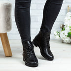 Ghete Dama Piele Naturala 750 Negru