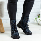 Ghete Dama Piele Naturala 756 Blue