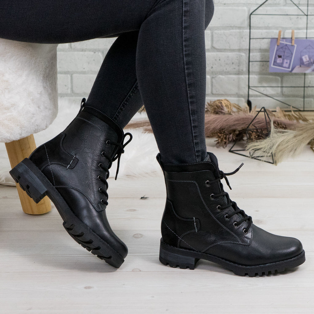 Ghete Dama Piele Naturala 780 Negru