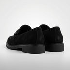 Mocasini damă negri din PIELE INTOARSSA naturală COD 149