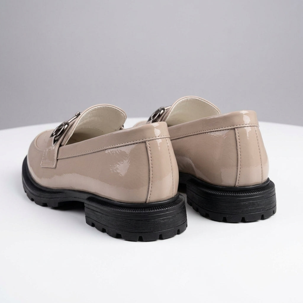 Mocasini damă din piele LACUITA naturală culoare NUD LAC.   COD130