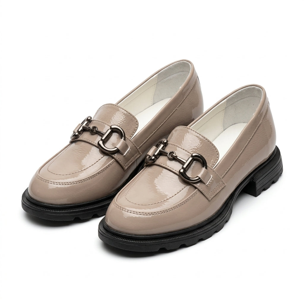 Mocasini damă din piele LACUITA naturală culoare NUD LAC.   COD130