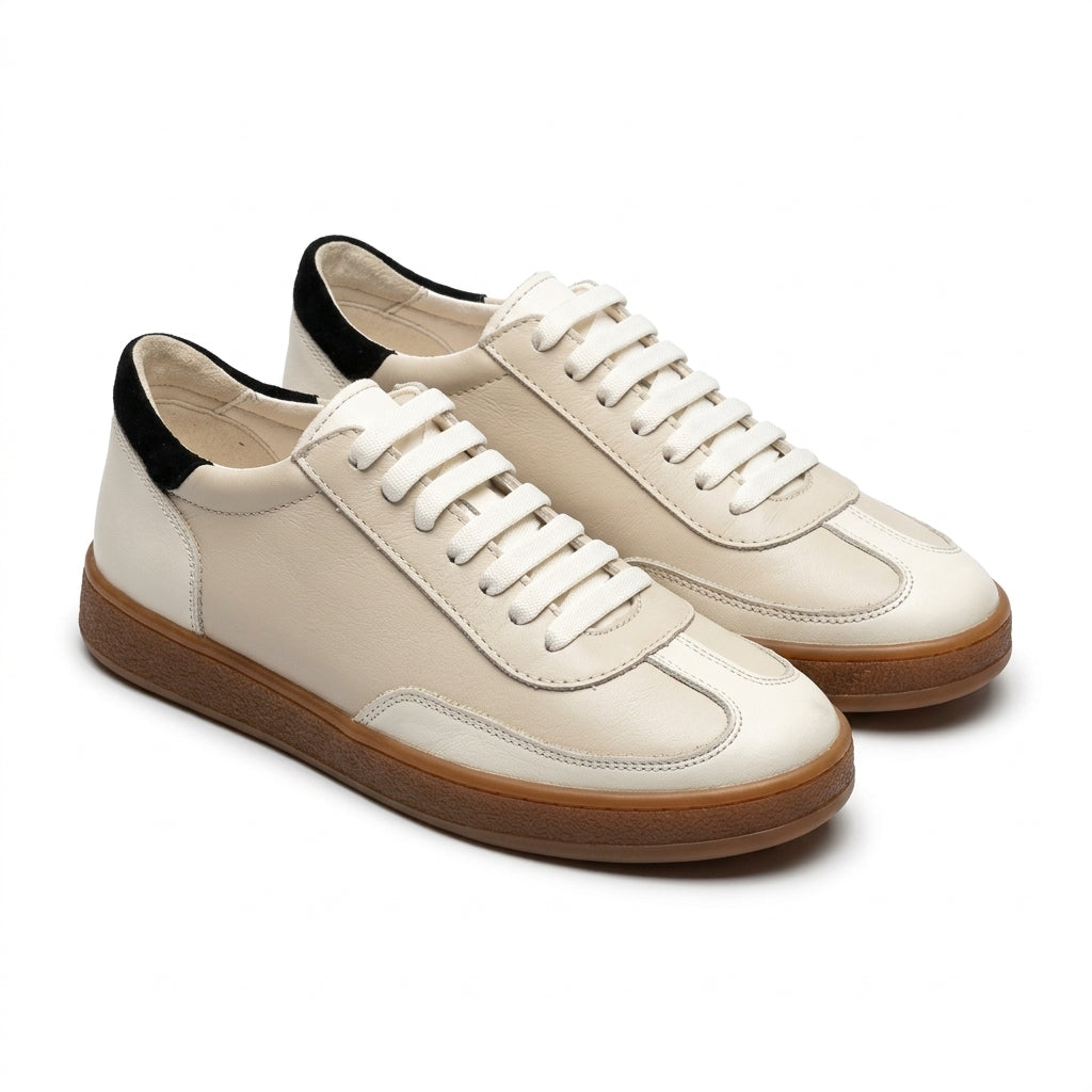 Pantofi COD 128. casual din piele naturala culoare  NATUR