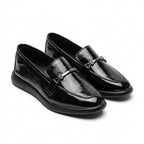 Mocasini damă negri din PIELE NATURALA LACUITA. COD 1423