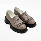 Mocasini damă CULOARE TAUPE din piele naturală COD 131 (T.N.)