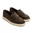 Mocasini damă din piele naturală INTOARSA, culoare MARO CIOCOLATA. COD 1316 TN, talpa CREP