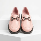 Mocasini damă din piele naturală culoare roz pudra 149