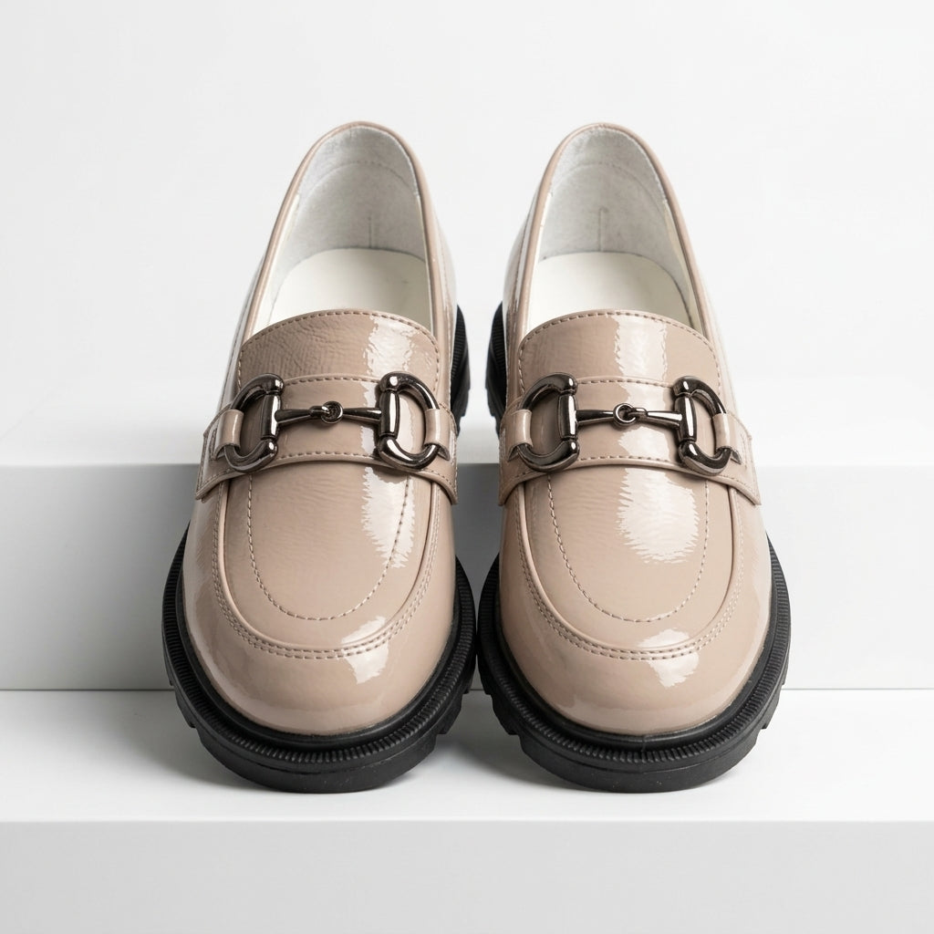 Mocasini damă din piele LACUITA naturală culoare NUD LAC.   COD130