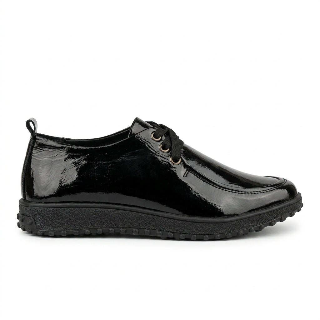 Mocasini damă culoare negru din PIELE NATURALA LACUITA . COD 1422