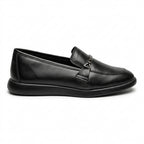 Mocasini damă culoare negru din Piele naturala . COD 1423