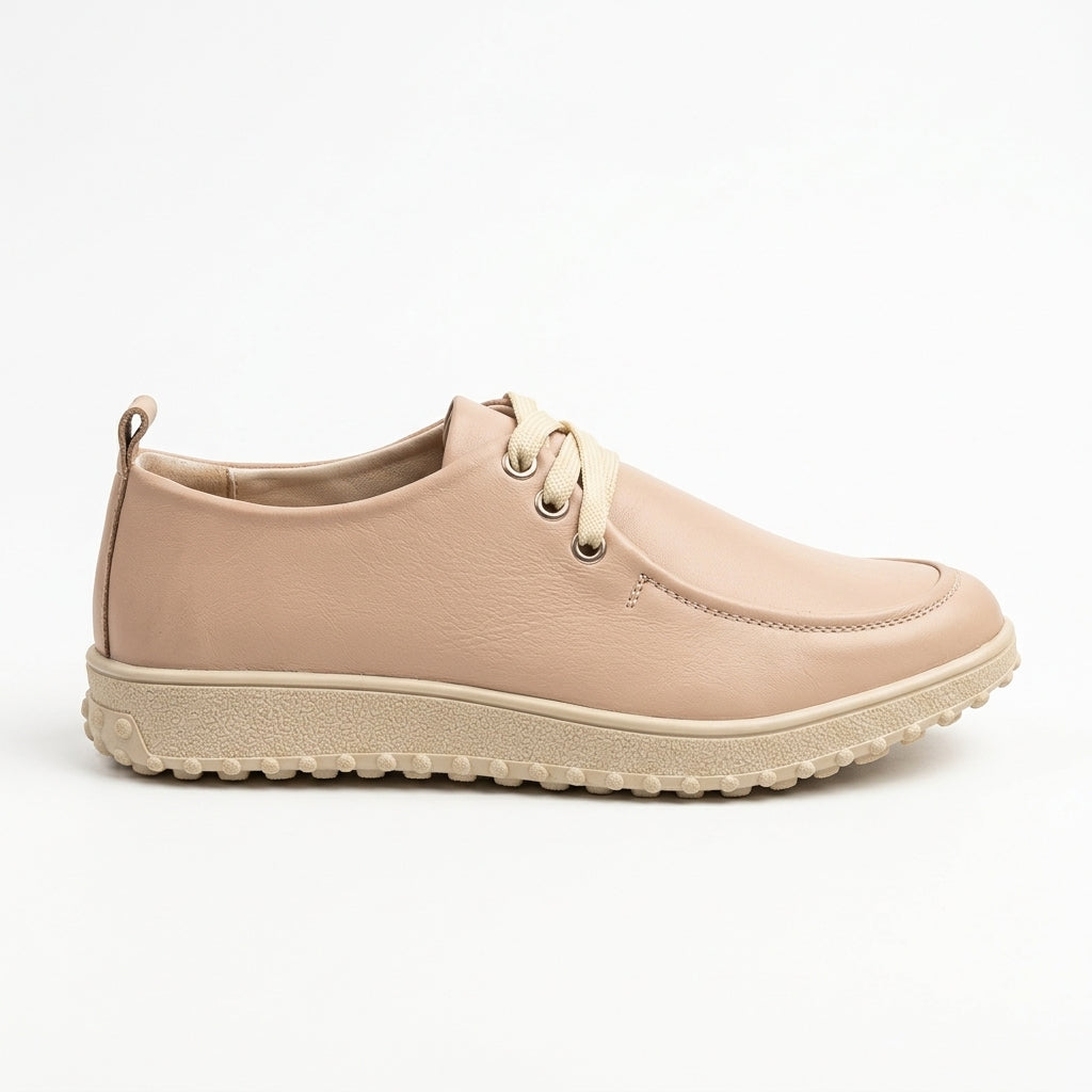 Mocasini damă culoare ROZ PUDRA. din Piele naturala . COD 1422