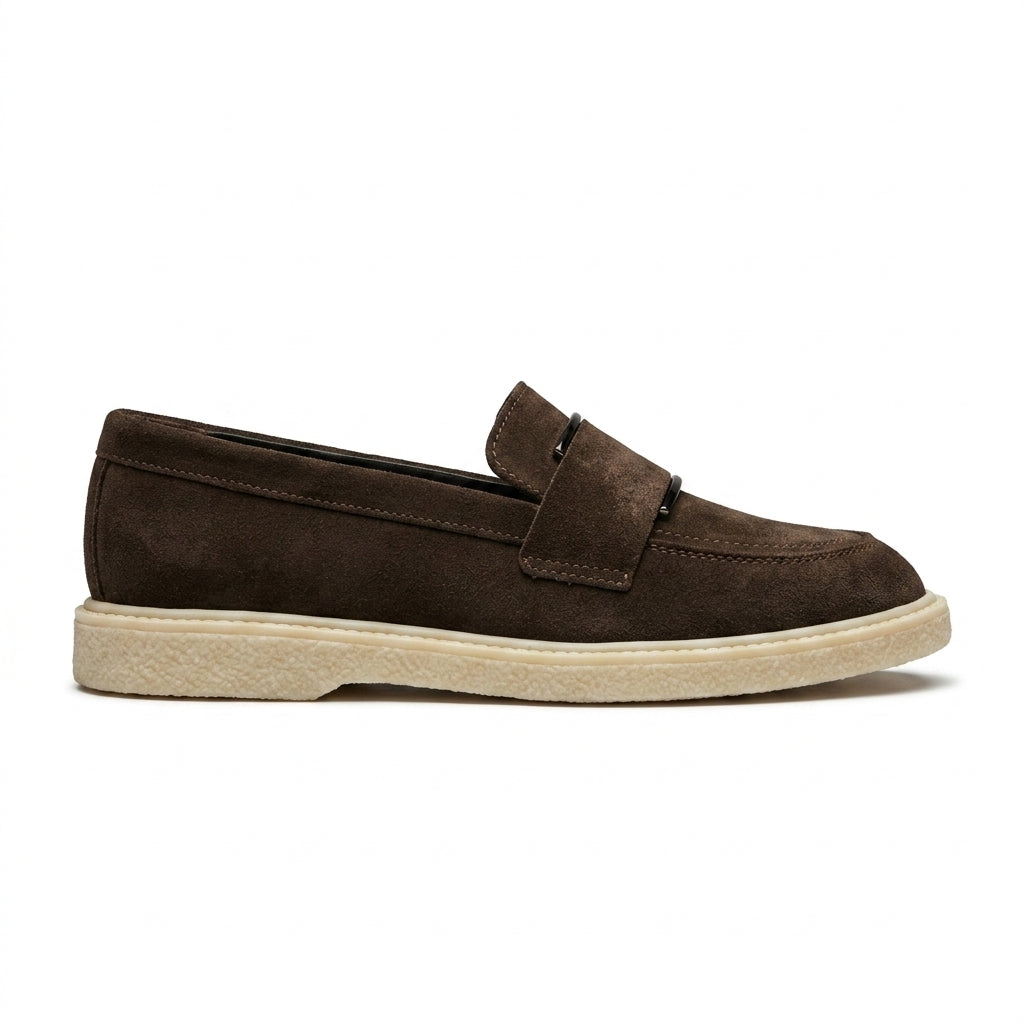 Mocasini damă din piele naturală INTOARSA, culoare MARO CIOCOLATA. COD 1316 TN, talpa CREP