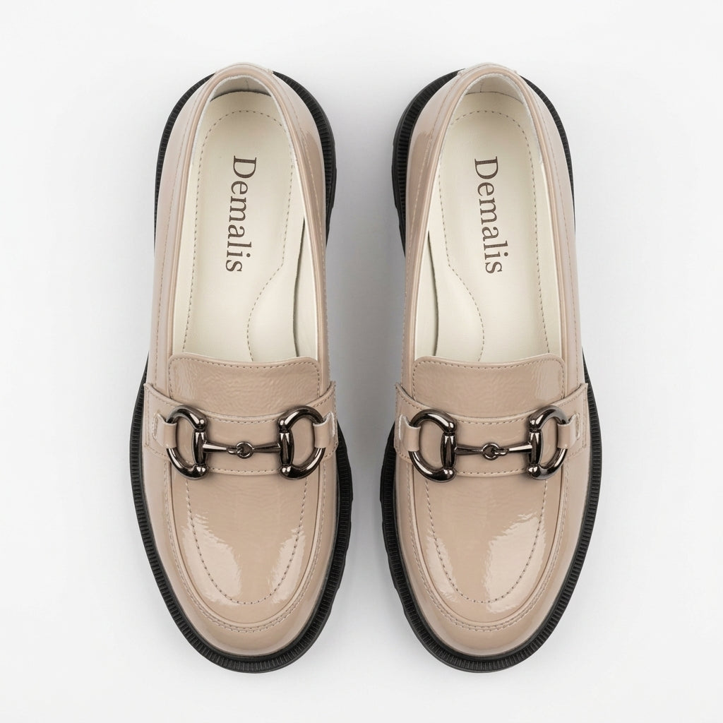 Mocasini damă din piele LACUITA naturală culoare NUD LAC.   COD130