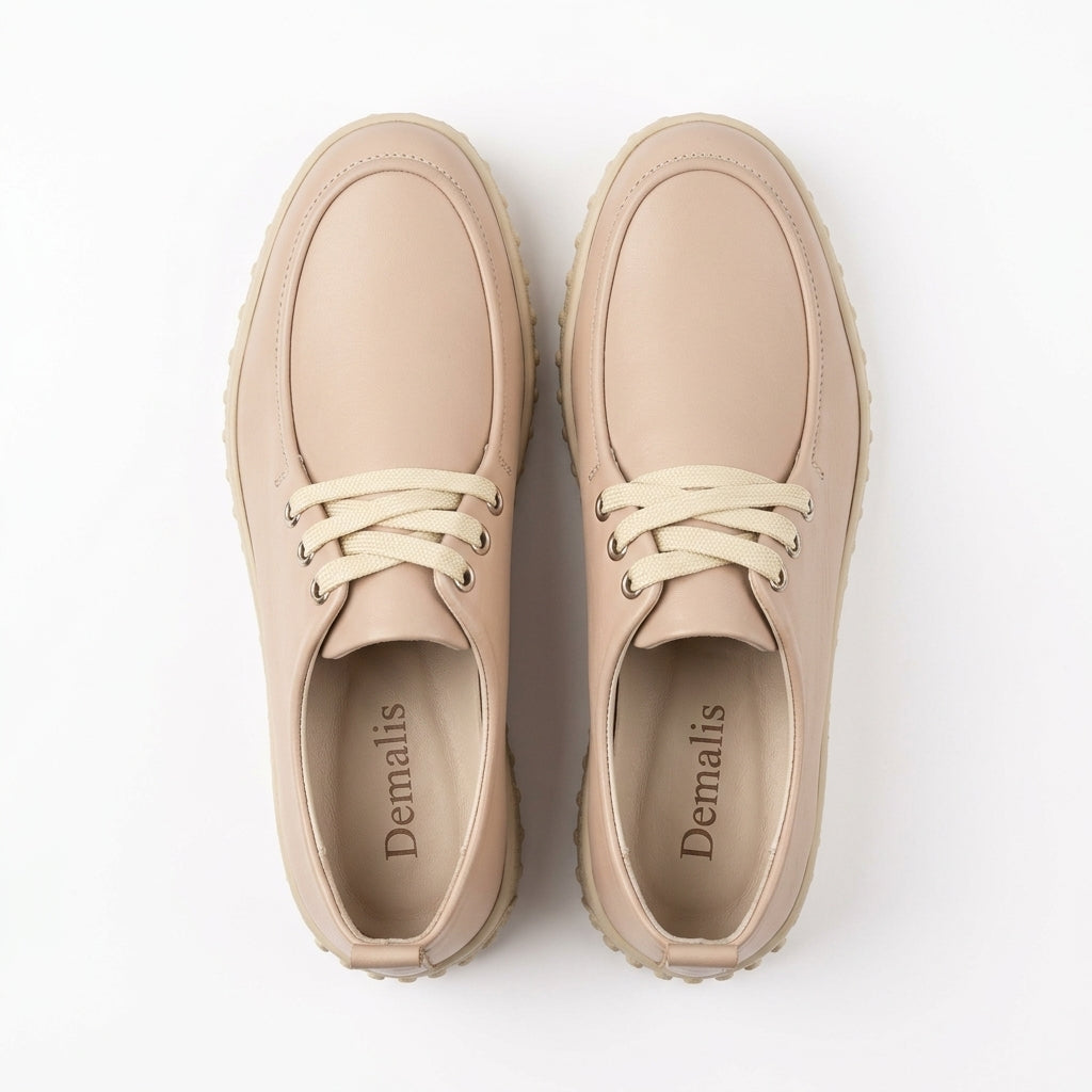 Mocasini damă culoare ROZ PUDRA. din Piele naturala . COD 1422