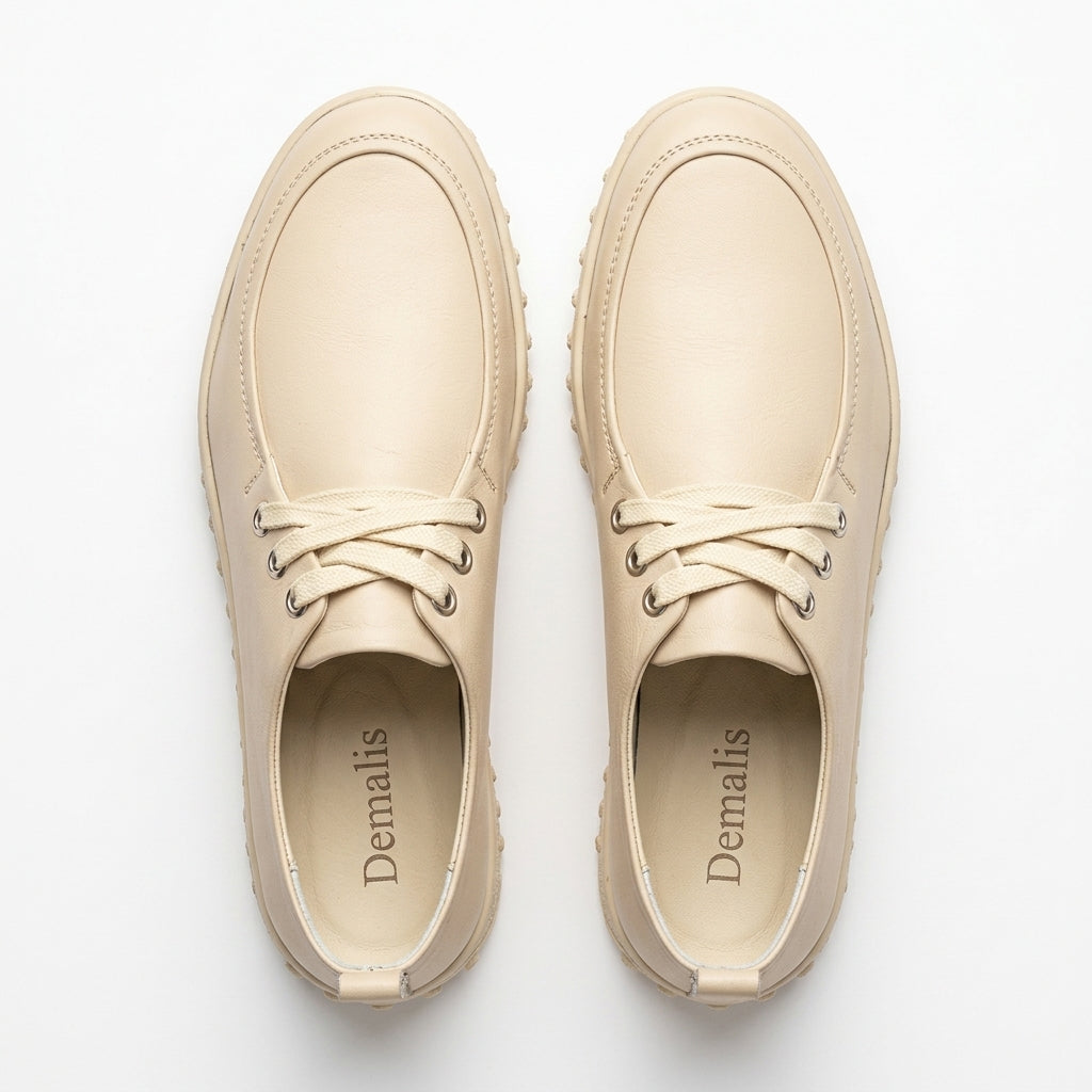 Mocasini damă culoare BEJ DESCHIS. din Piele naturala . COD 1422