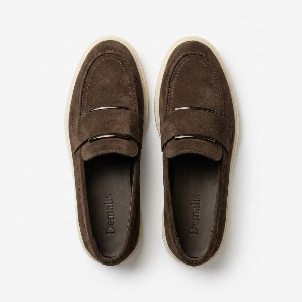 Mocasini damă din piele naturală INTOARSA, culoare MARO CIOCOLATA. COD 1316 TN, talpa CREP