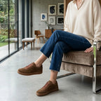 Pantofi 128 casual din piele naturala culoare maro