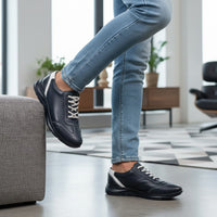 Pantofi sport bărbați piele naturală 430 bleumarin