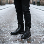 Ghete bărbați piele naturală 843 negru