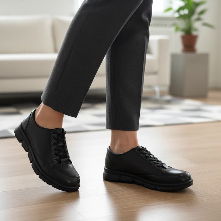 pantofi damă negri din piele naturală COD 21BK96.605