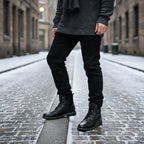 Ghete bărbați piele naturală 843 negru