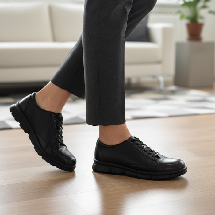 pantofi damă negri din piele naturală COD 21BK96.605