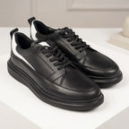 Pantofi sport de bărbați din piele naturală 463 negru