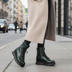 Ghete de damă din piele naturală  | 707 Culoare Verde TE