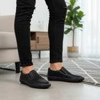 Mocasini bărbați piele naturală 600 Negru